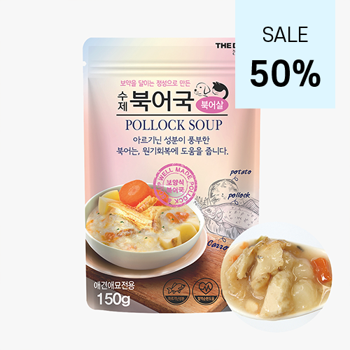 [더독] 원조 보양식 파우치 북어국 150g-유통기한 임박상품